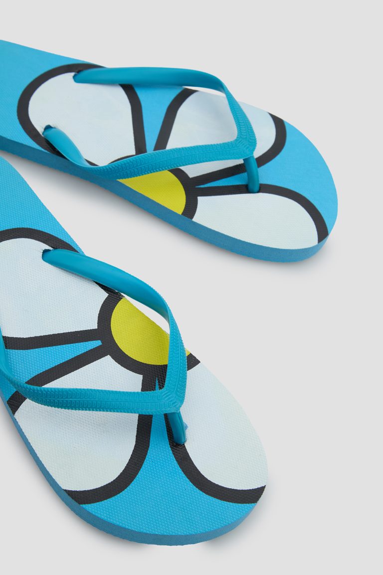 Blue flip-flops