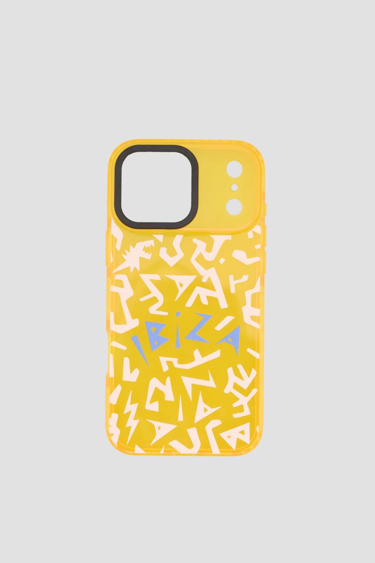 Yellow patterned phone case for iPhone 17 Pro Max