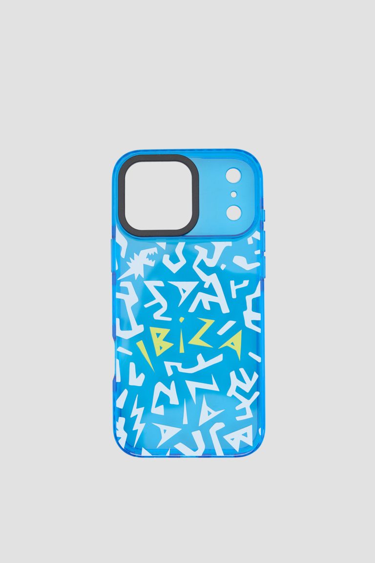 Blue patterned phone case for iPhone 17 Pro